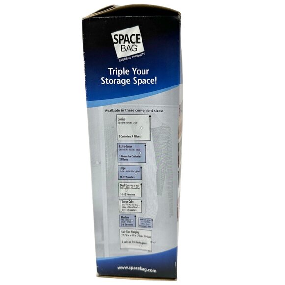 Space Bag Combo Set of 6 Vacuum Storage Bags 2 L 2 M 1 XL 1 Travel Compression - Picture 4 of 6